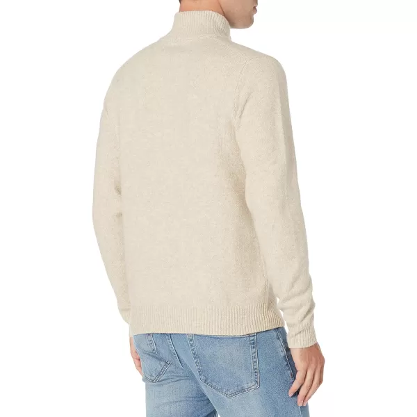 Amazon Essentials Mens LongSleeve Soft Touch QuarterZip SweaterOffwhite