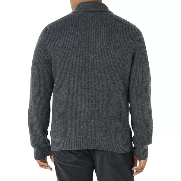 Amazon Essentials Mens LongSleeve Soft Touch Shawl Collar CardiganCharcoal Heather