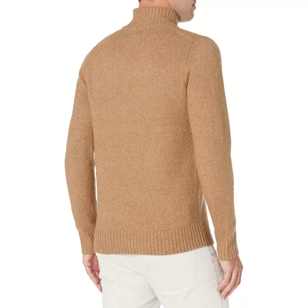 Amazon Essentials Mens LongSleeve Soft Touch Turtleneck SweaterCamel