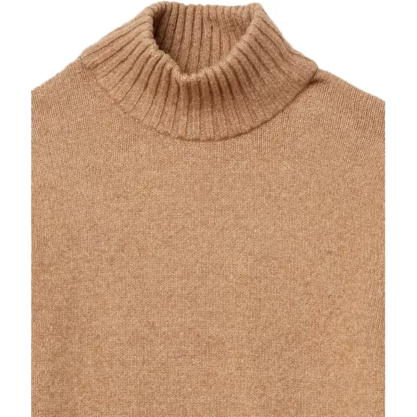 Amazon Essentials Mens LongSleeve Soft Touch Turtleneck SweaterCamel