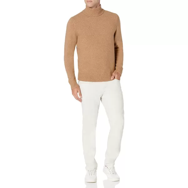 Amazon Essentials Mens LongSleeve Soft Touch Turtleneck SweaterCamel