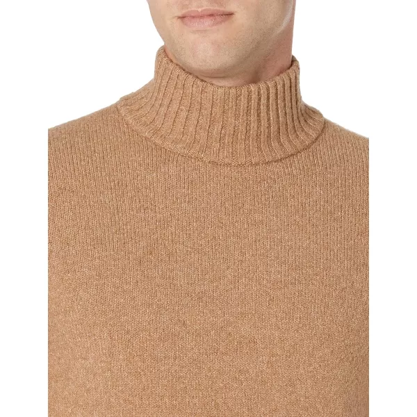 Amazon Essentials Mens LongSleeve Soft Touch Turtleneck SweaterCamel