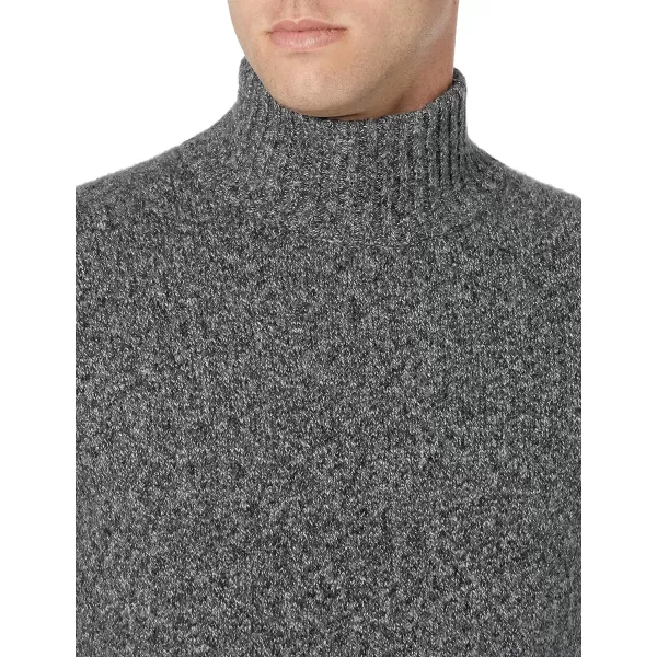 Amazon Essentials Mens LongSleeve Soft Touch Turtleneck SweaterCharcoal Marl