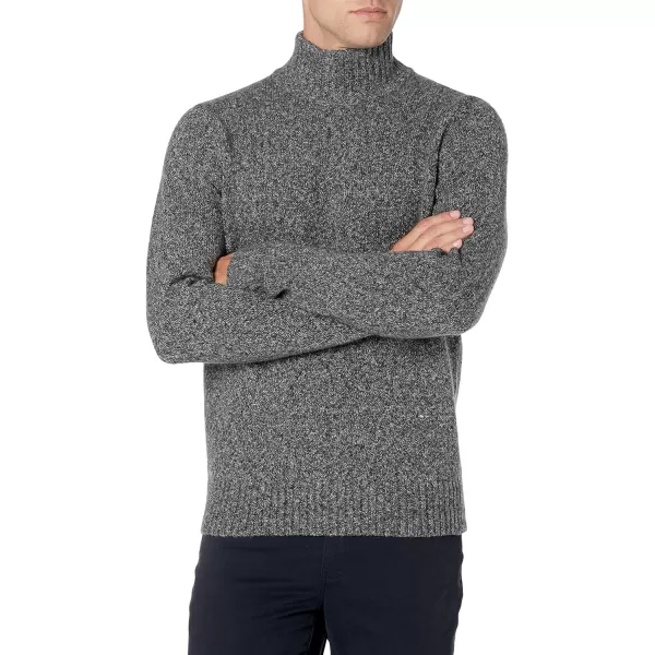 Amazon Essentials Mens LongSleeve Soft Touch Turtleneck SweaterCharcoal Marl