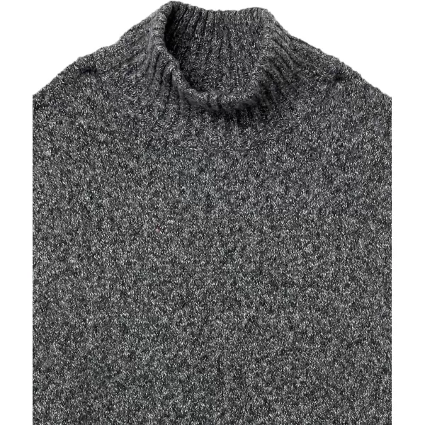 Amazon Essentials Mens LongSleeve Soft Touch Turtleneck SweaterCharcoal Marl