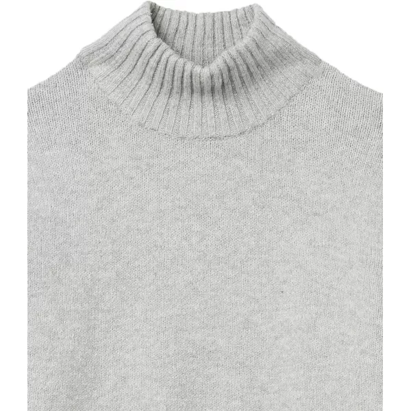 Amazon Essentials Mens LongSleeve Soft Touch Turtleneck SweaterLight Grey