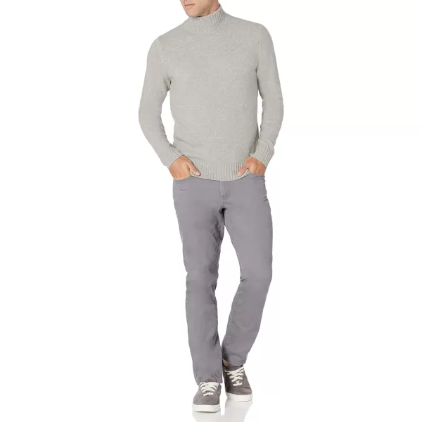 Amazon Essentials Mens LongSleeve Soft Touch Turtleneck SweaterLight Grey