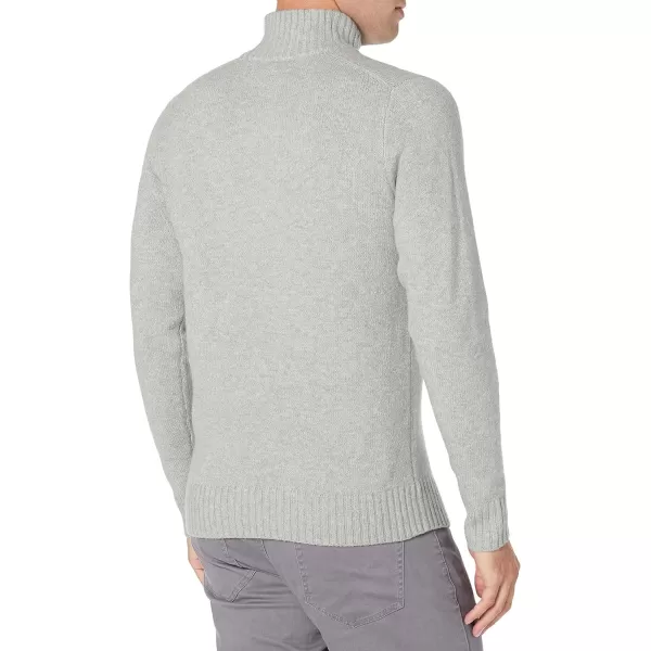 Amazon Essentials Mens LongSleeve Soft Touch Turtleneck SweaterLight Grey