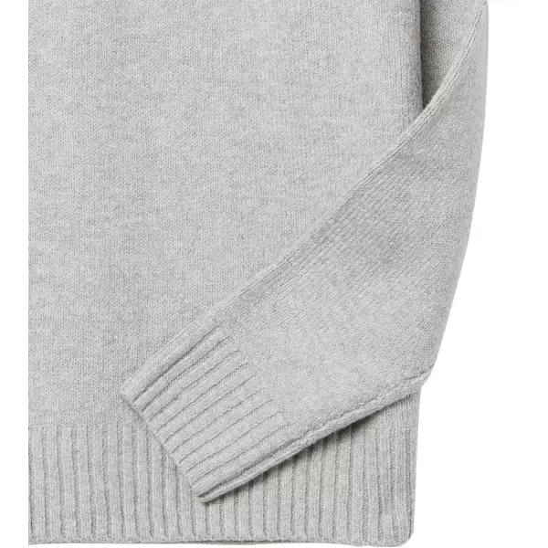 Amazon Essentials Mens LongSleeve Soft Touch Turtleneck SweaterLight Grey