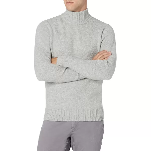 Amazon Essentials Mens LongSleeve Soft Touch Turtleneck SweaterLight Grey