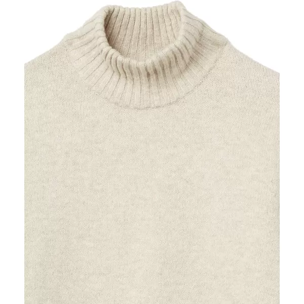 Amazon Essentials Mens LongSleeve Soft Touch Turtleneck SweaterOffwhite