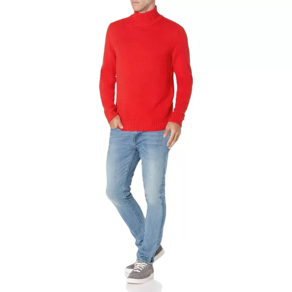 Amazon Essentials Mens LongSleeve Soft Touch Turtleneck SweaterRed