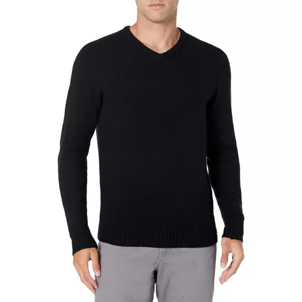 Amazon Essentials Mens LongSleeve Soft Touch VNeck SweaterBlack