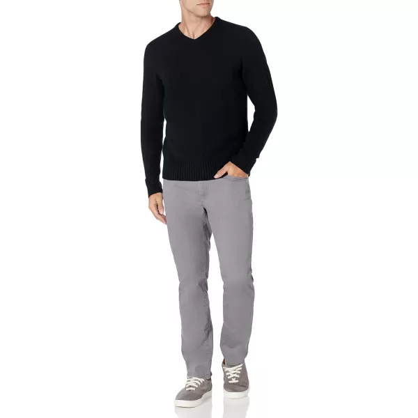 Amazon Essentials Mens LongSleeve Soft Touch VNeck SweaterBlack