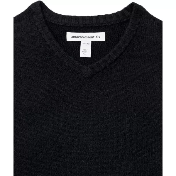 Amazon Essentials Mens LongSleeve Soft Touch VNeck SweaterBlack