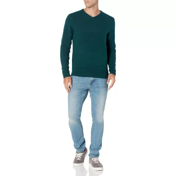 Amazon Essentials Mens LongSleeve Soft Touch VNeck SweaterForest Green