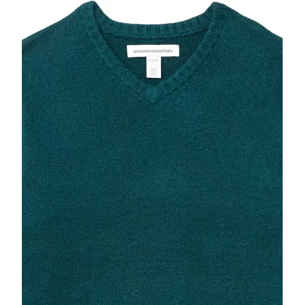 Amazon Essentials Mens LongSleeve Soft Touch VNeck SweaterForest Green