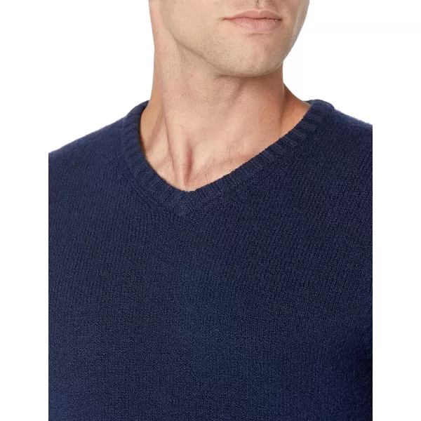 Amazon Essentials Mens LongSleeve Soft Touch VNeck SweaterNavy