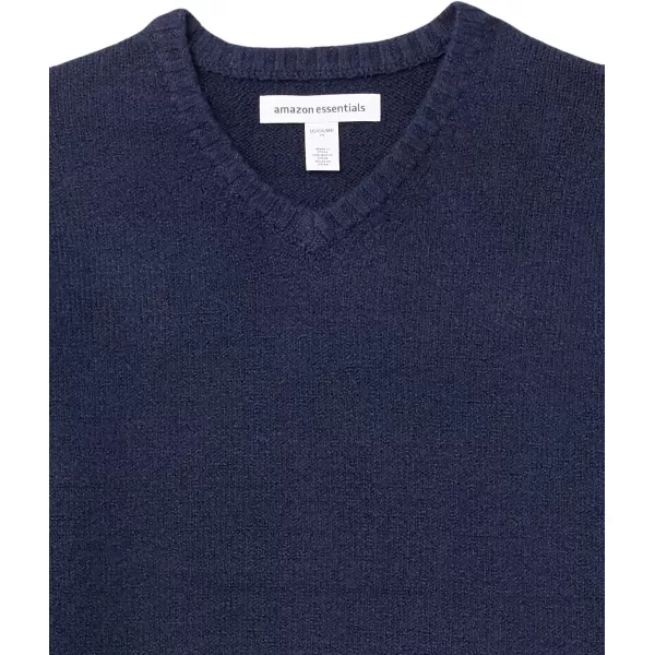 Amazon Essentials Mens LongSleeve Soft Touch VNeck SweaterNavy