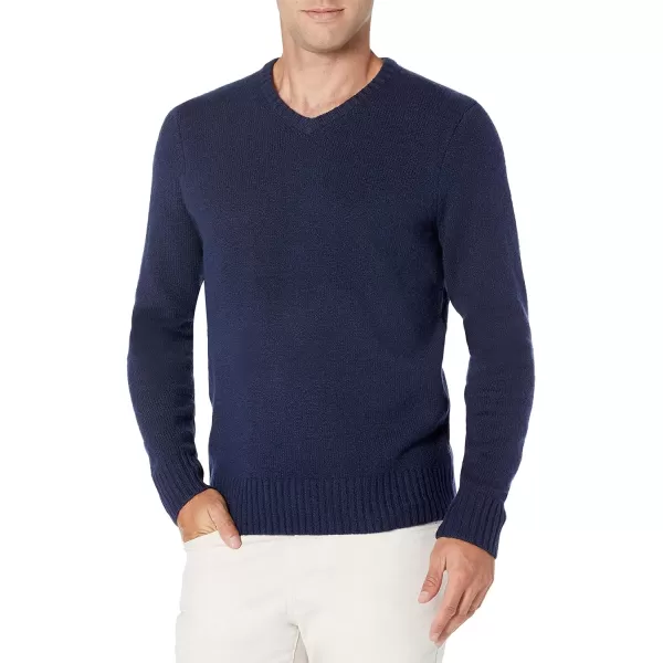 Amazon Essentials Mens LongSleeve Soft Touch VNeck SweaterNavy