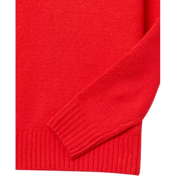 Amazon Essentials Mens LongSleeve Soft Touch VNeck SweaterRed