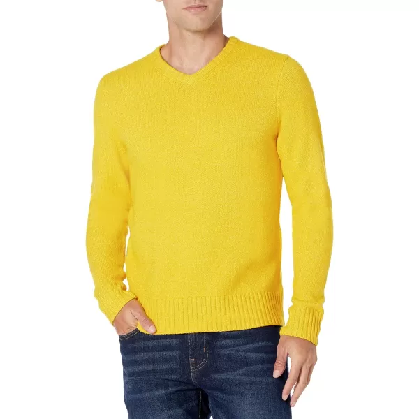 Amazon Essentials Mens LongSleeve Soft Touch VNeck SweaterYellow