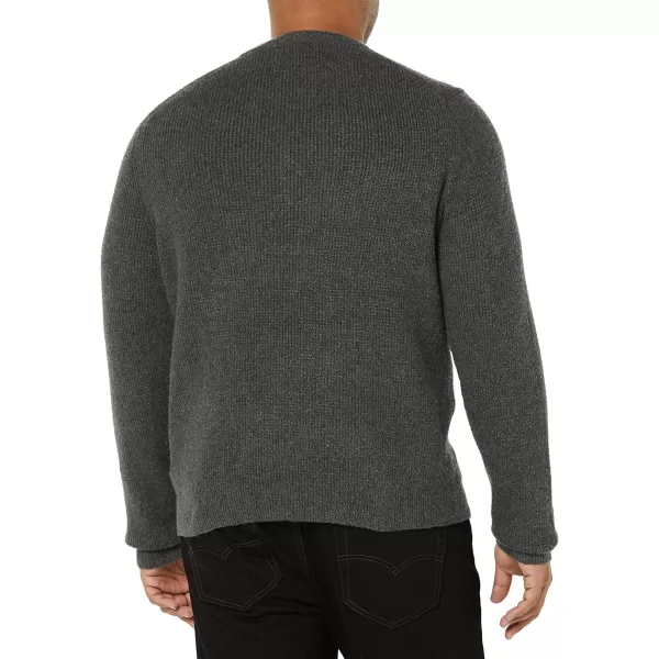 Amazon Essentials Mens LongSleeve Soft Touch Waffle Stitch Crewneck SweaterCharcoal Heather