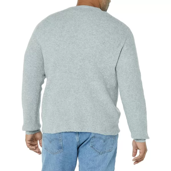 Amazon Essentials Mens LongSleeve Soft Touch Waffle Stitch Crewneck SweaterLight Grey Heather