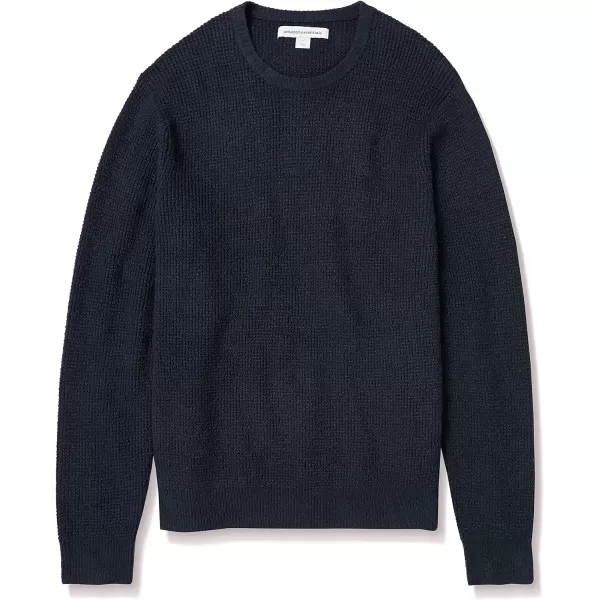 Amazon Essentials Mens LongSleeve Soft Touch Waffle Stitch Crewneck SweaterNavy