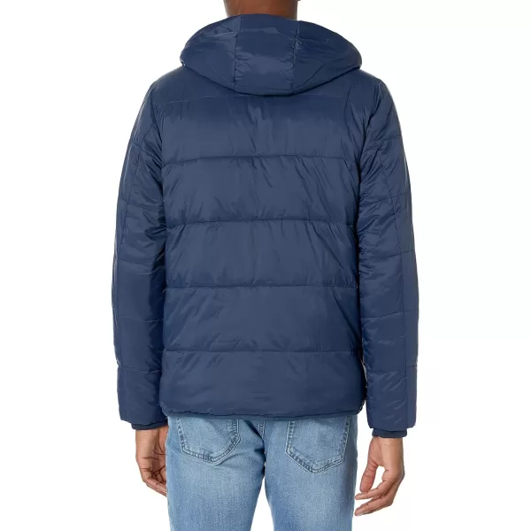 Amazon Essentials Mens LongSleeve WaterResistant SherpaLined Puffer JacketNavy