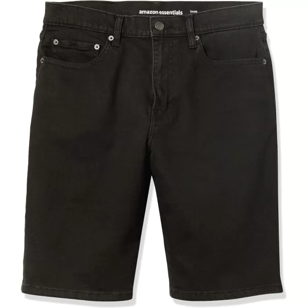 Amazon Essentials Mens LooseFit 11 Inseam Denim ShortBlack