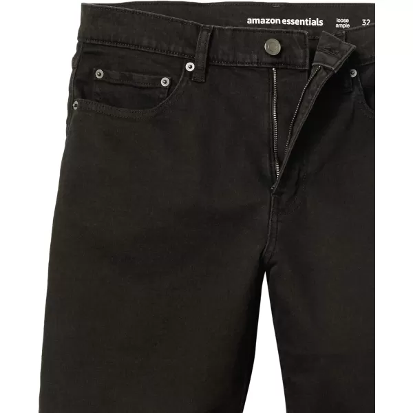 Amazon Essentials Mens LooseFit 11 Inseam Denim ShortBlack