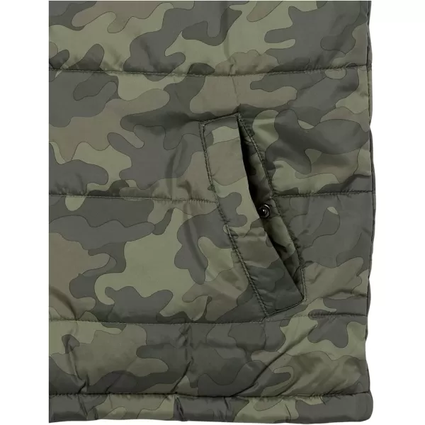 Amazon Essentials Mens Midweight Puffer VestMilitary Green Camo