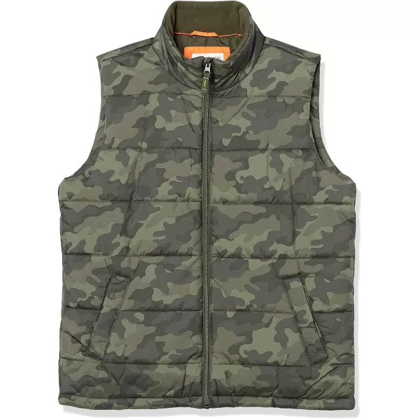 Amazon Essentials Mens Midweight Puffer VestMilitary Green Camo