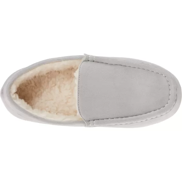 Amazon Essentials Mens Moccasin SlipperPolyester Grey