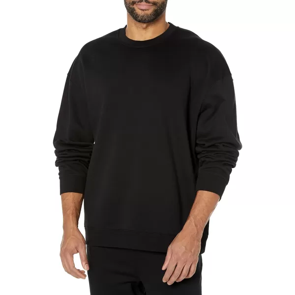 Amazon Essentials Mens OversizedFit Crewneck Sweatshirt Available in Big amp TallBlack