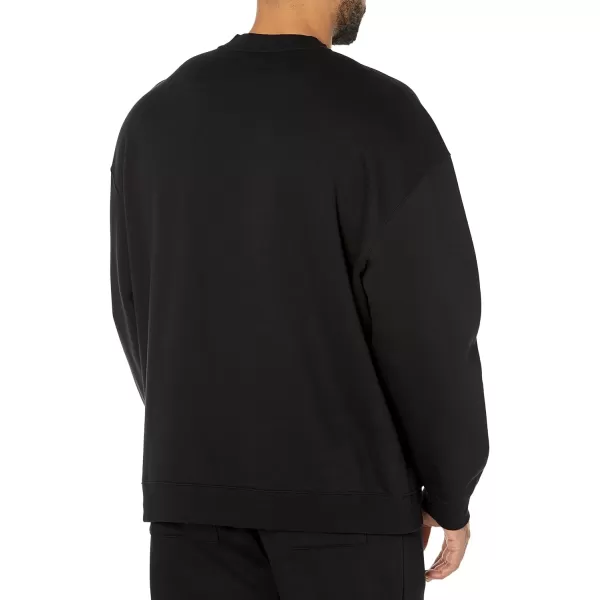 Amazon Essentials Mens OversizedFit Crewneck Sweatshirt Available in Big amp TallBlack