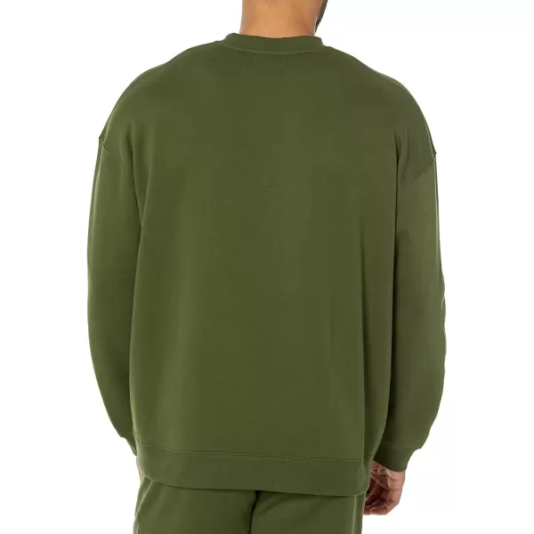 Amazon Essentials Mens OversizedFit Crewneck Sweatshirt Available in Big amp TallDark Olive