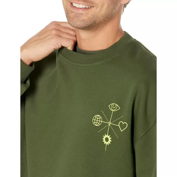 Amazon Essentials Mens OversizedFit Crewneck Sweatshirt Available in Big amp TallDark Olive