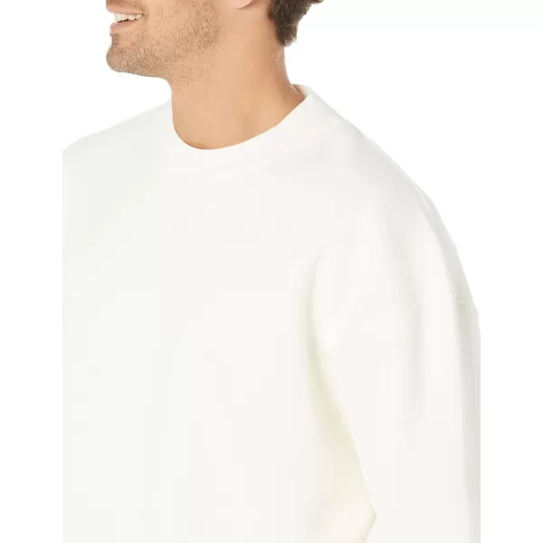 Amazon Essentials Mens OversizedFit Crewneck Sweatshirt Available in Big amp TallEggshell White