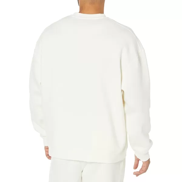 Amazon Essentials Mens OversizedFit Crewneck Sweatshirt Available in Big amp TallEggshell White