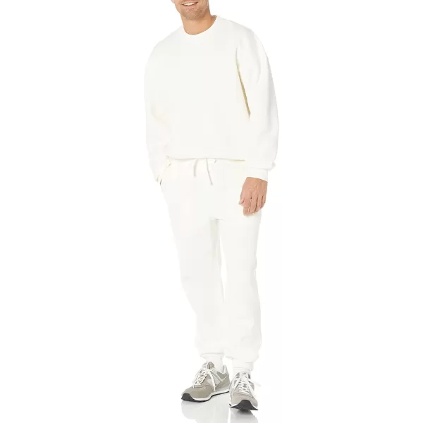 Amazon Essentials Mens OversizedFit Crewneck Sweatshirt Available in Big amp TallEggshell White