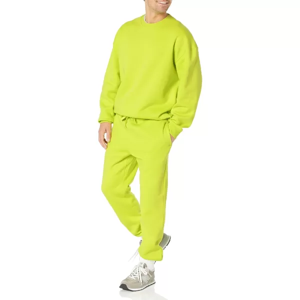 Amazon Essentials Mens OversizedFit Crewneck Sweatshirt Available in Big amp TallLime Green