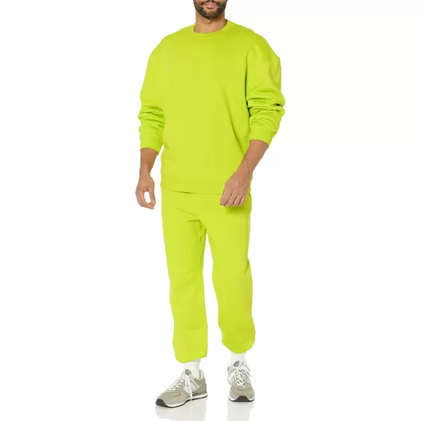 Amazon Essentials Mens OversizedFit Crewneck Sweatshirt Available in Big amp TallLime Green