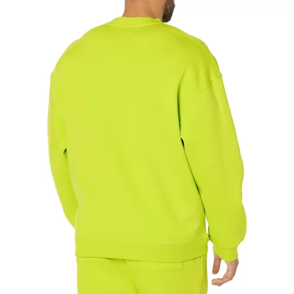 Amazon Essentials Mens OversizedFit Crewneck Sweatshirt Available in Big amp TallLime Green