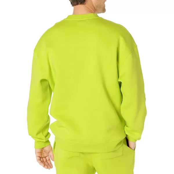 Amazon Essentials Mens OversizedFit Crewneck Sweatshirt Available in Big amp TallLime Green