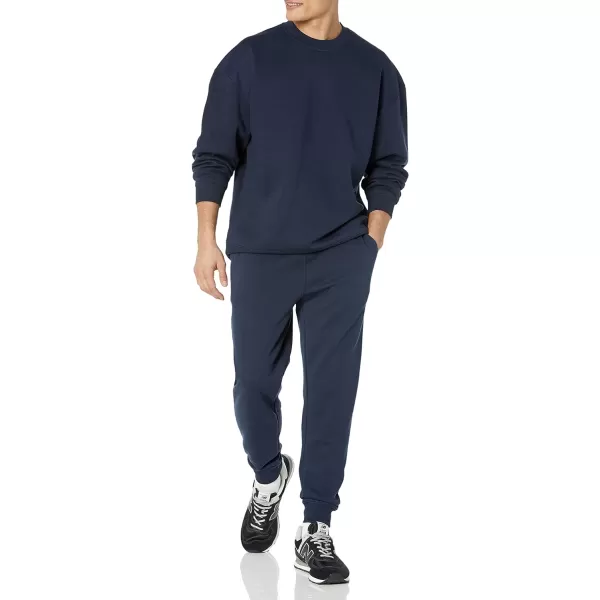 Amazon Essentials Mens OversizedFit Crewneck Sweatshirt Available in Big amp TallNavy