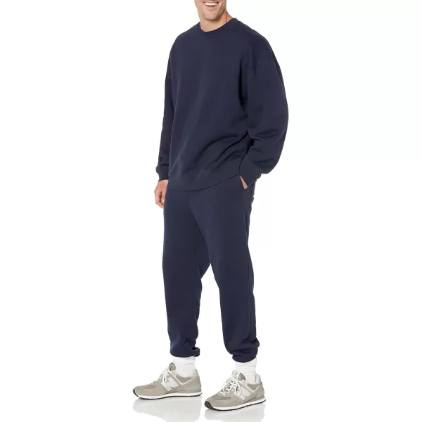 Amazon Essentials Mens OversizedFit Crewneck Sweatshirt Available in Big amp TallNavy