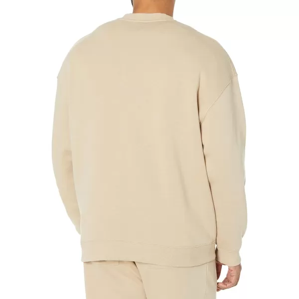 Amazon Essentials Mens OversizedFit Crewneck Sweatshirt Available in Big amp TallTan