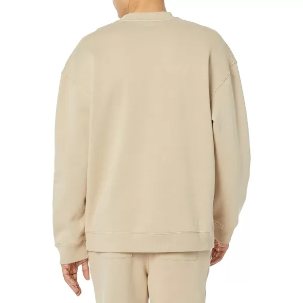 Amazon Essentials Mens OversizedFit Crewneck Sweatshirt Available in Big amp TallTan